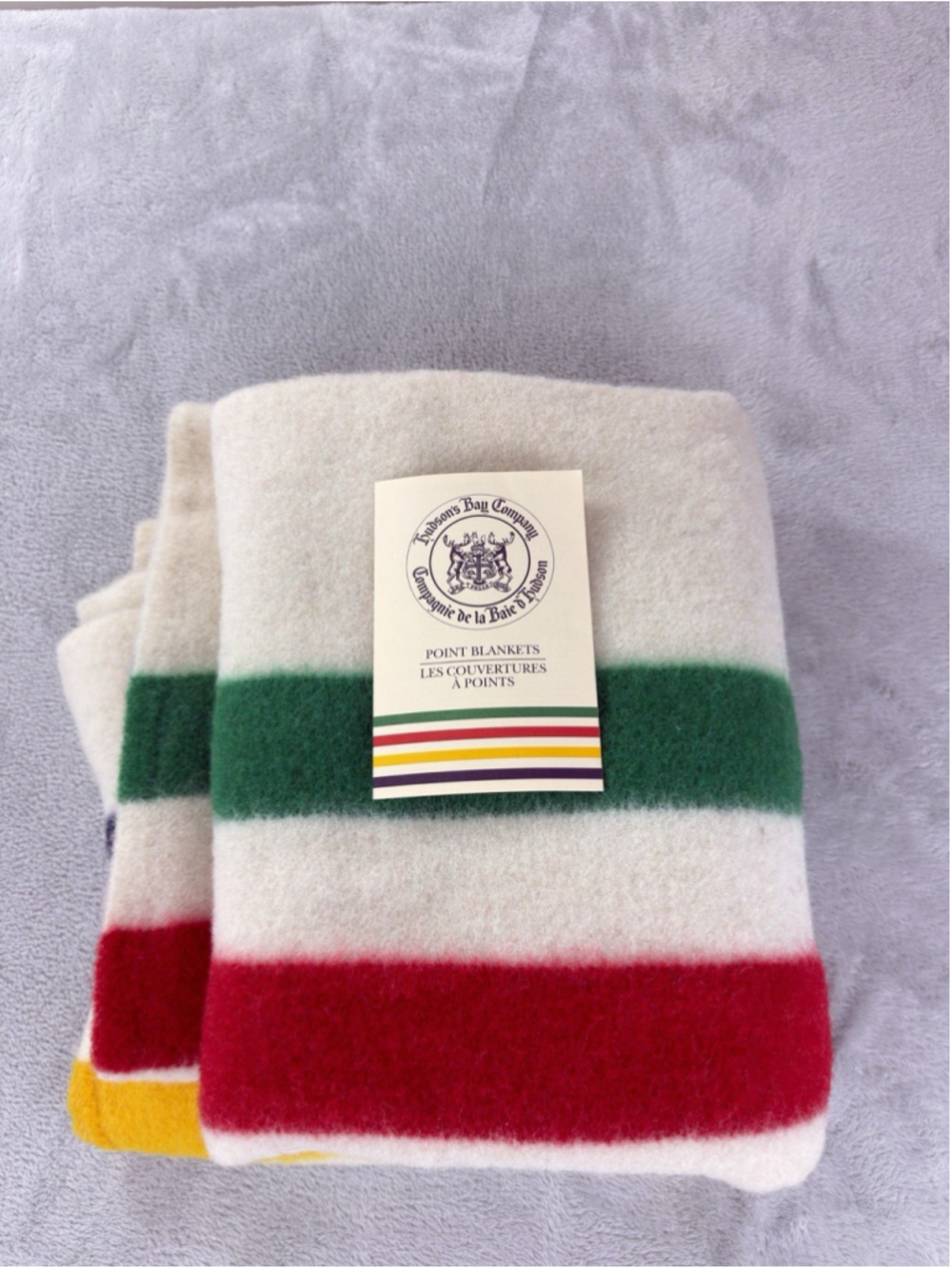 Vintage Hudson Bay NWT Two Point 100% Wool Blanket 330 Years Millenium Edition